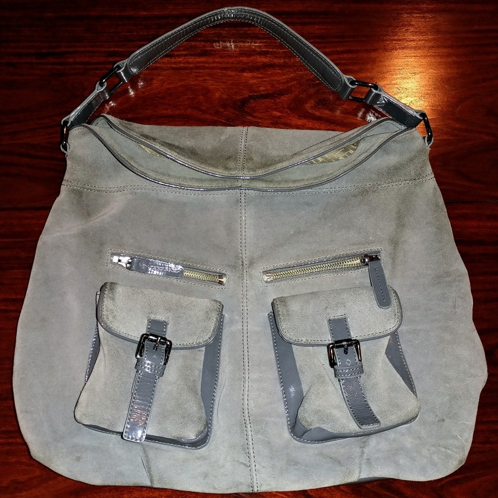 Cole Haan Suede and Patent Leather Handbag